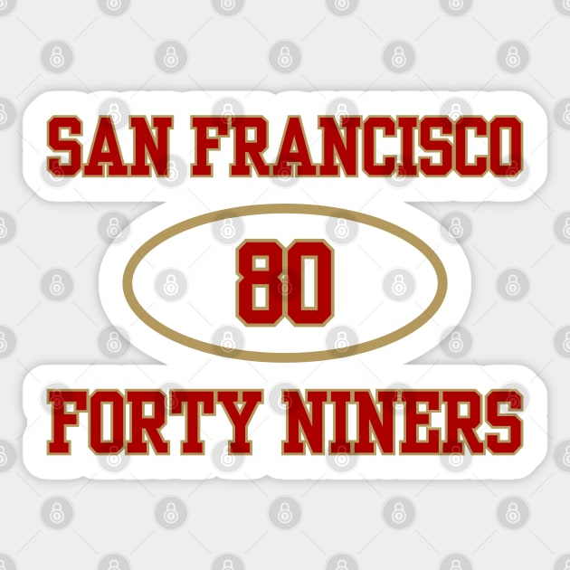 SAN FRANCISCO 49ERS JERRY RICE #80 Sticker by capognad